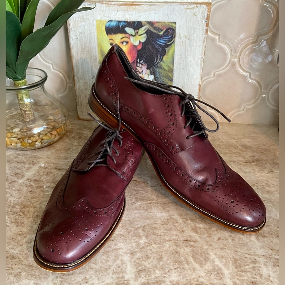🟢 JOSEPH ABBOUD MENS WINGTIP DRESS SHOES - WORN ONE TIME 🟢